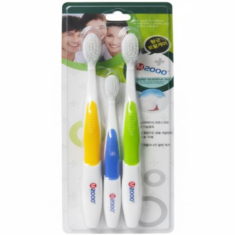 Family Pack Toothbrushes with Super Fine Bristles (Pack of 3)