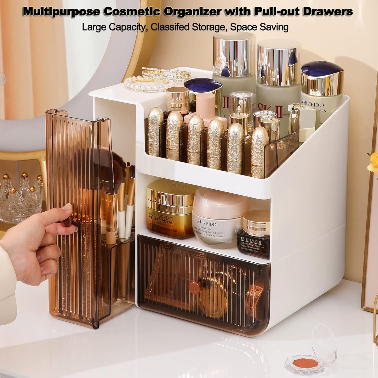 Transparent And Visible Cosmetic Organizer, Makeup Storage Organizer