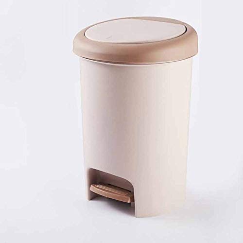 KNOKR Waste Bins, Trash Can, Step-On Lid Trash Can, For Home, Kitchen, And Bathroom Garbage
