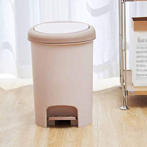 KNOKR Waste Bins, Trash Can, Step-On Lid Trash Can, For Home, Kitchen, And Bathroom Garbage