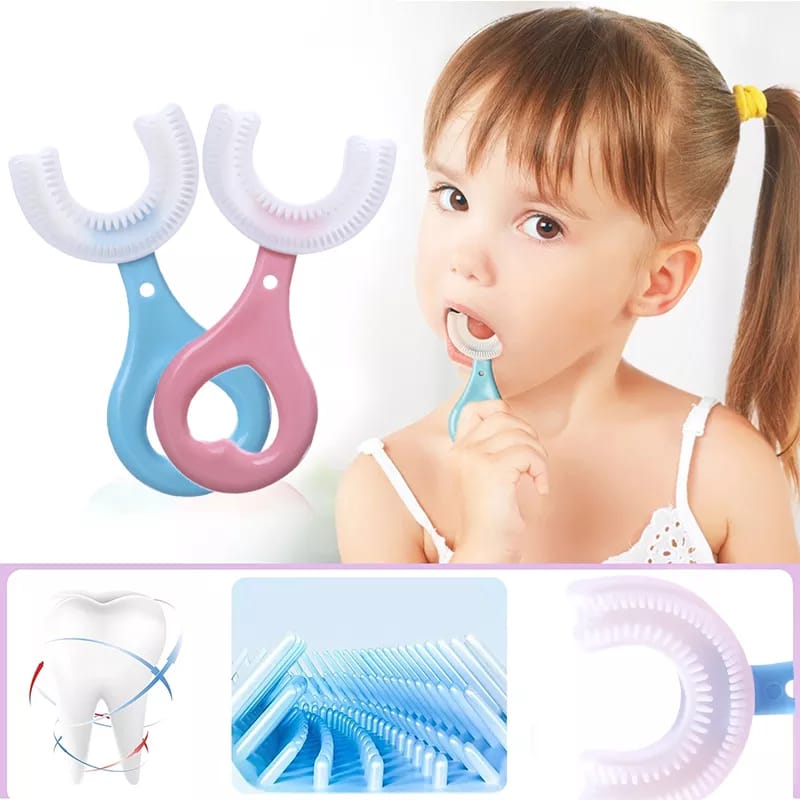 U Shape Silicon Kids Brush