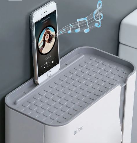 Wall-Mounted Toilet Paper Shelf Tissue Box, Paper Towel Holders For Bathroom Accessories Free Punching