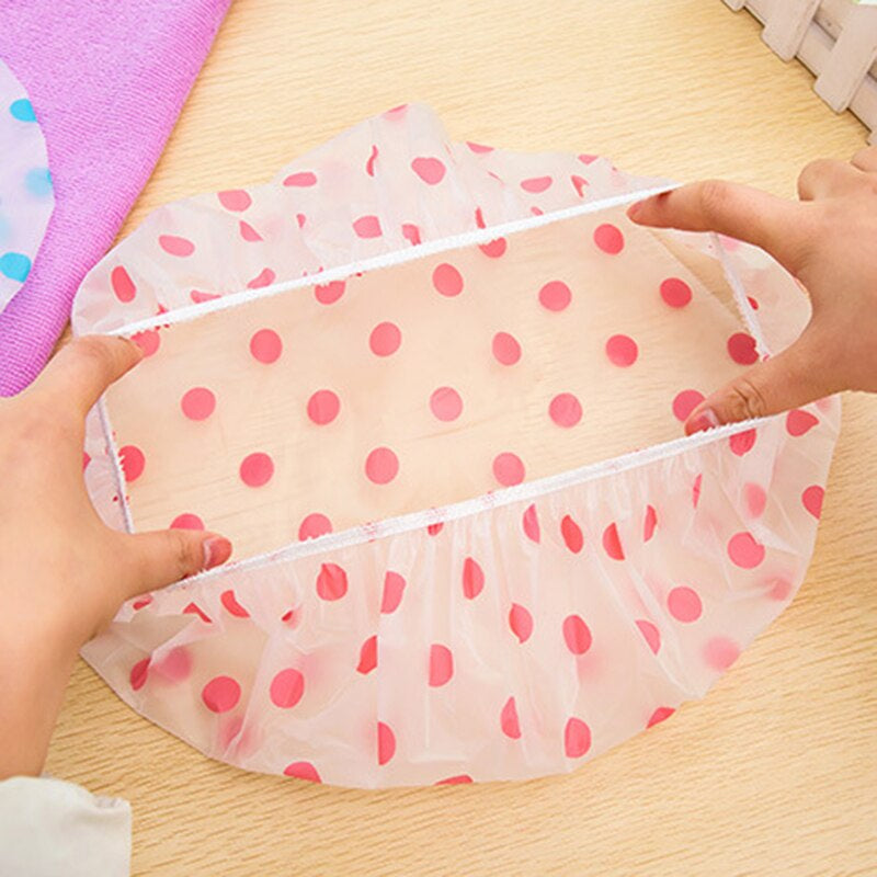 Waterproof Hair Shower Cap, Reusable Shower Hat Bath Caps With Elastic Band