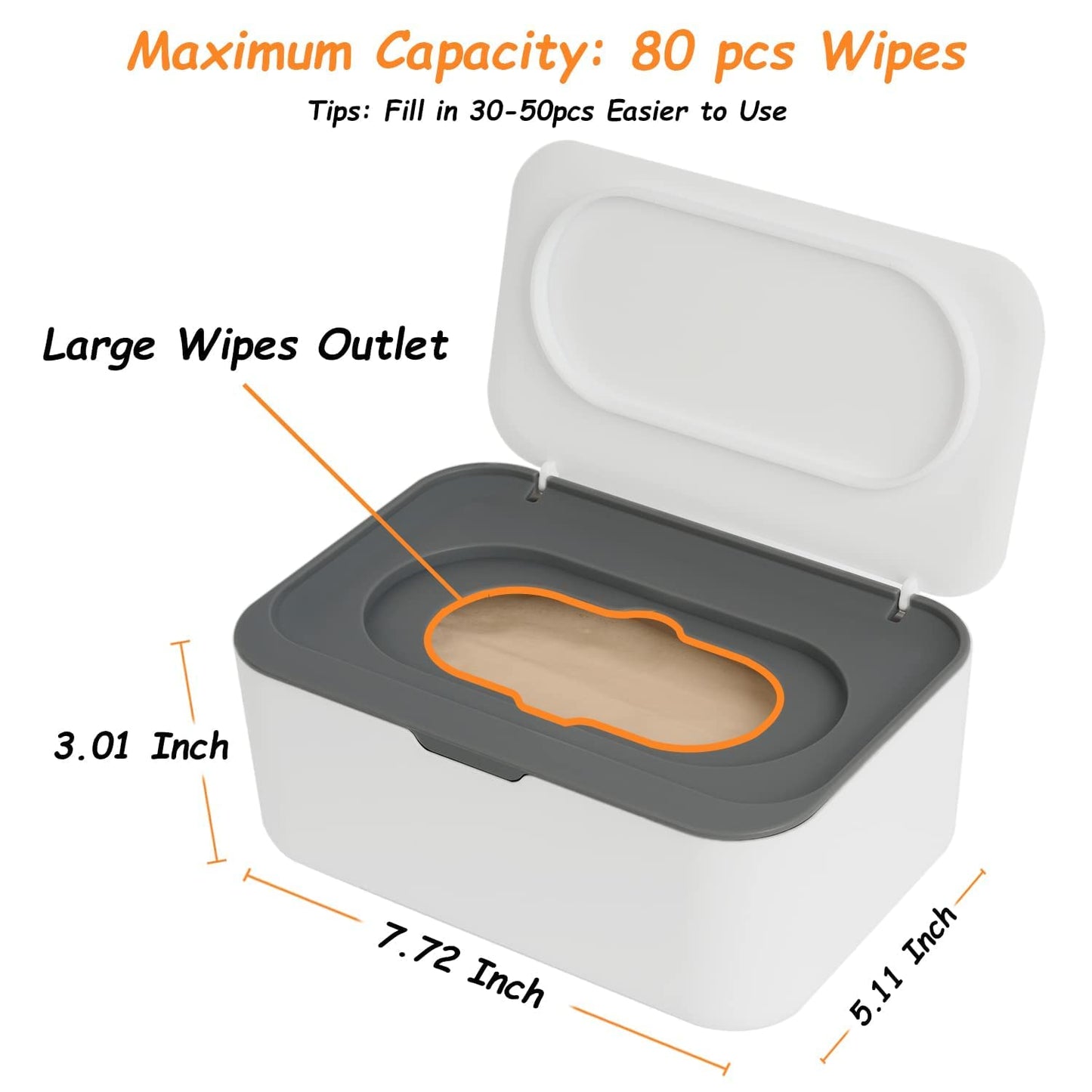 Wipes Dispenser Holder Tissue Storage Box Case With Lid, Wet Wipes Tissue Box