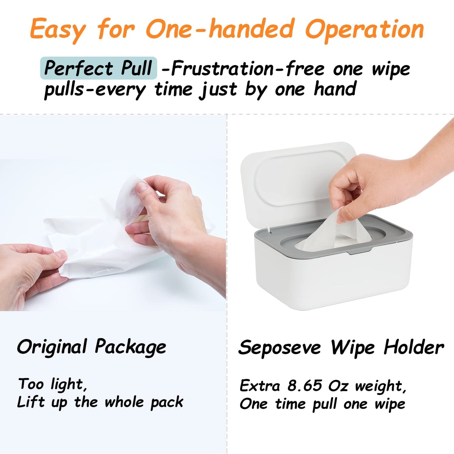 Wipes Dispenser Holder Tissue Storage Box Case With Lid, Wet Wipes Tissue Box