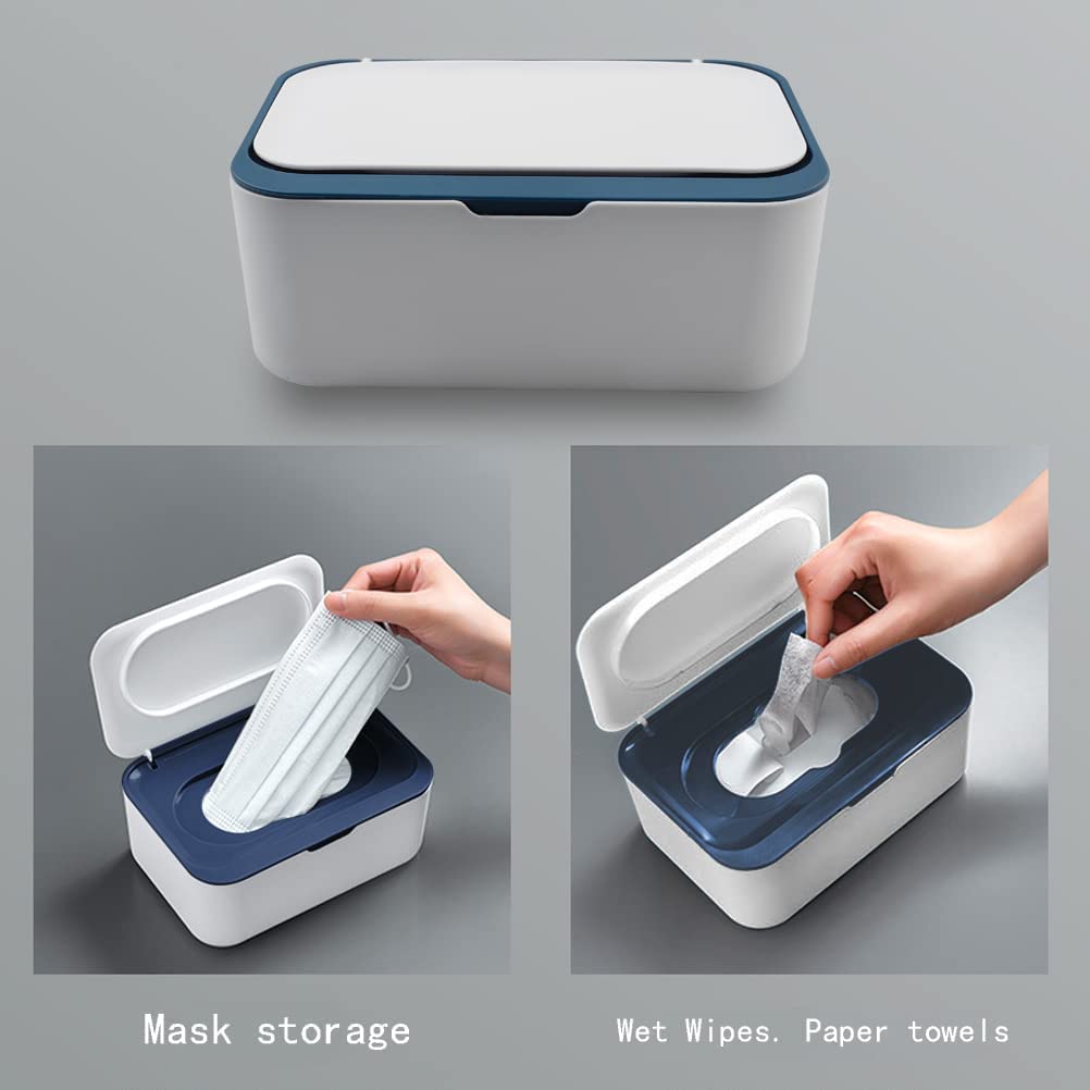 Wipes Dispenser Holder Tissue Storage Box Case With Lid, Wet Wipes Tissue Box