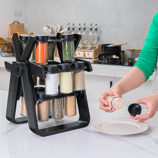 Ferris Wheel 18 Cans Glass Seasoning Rack