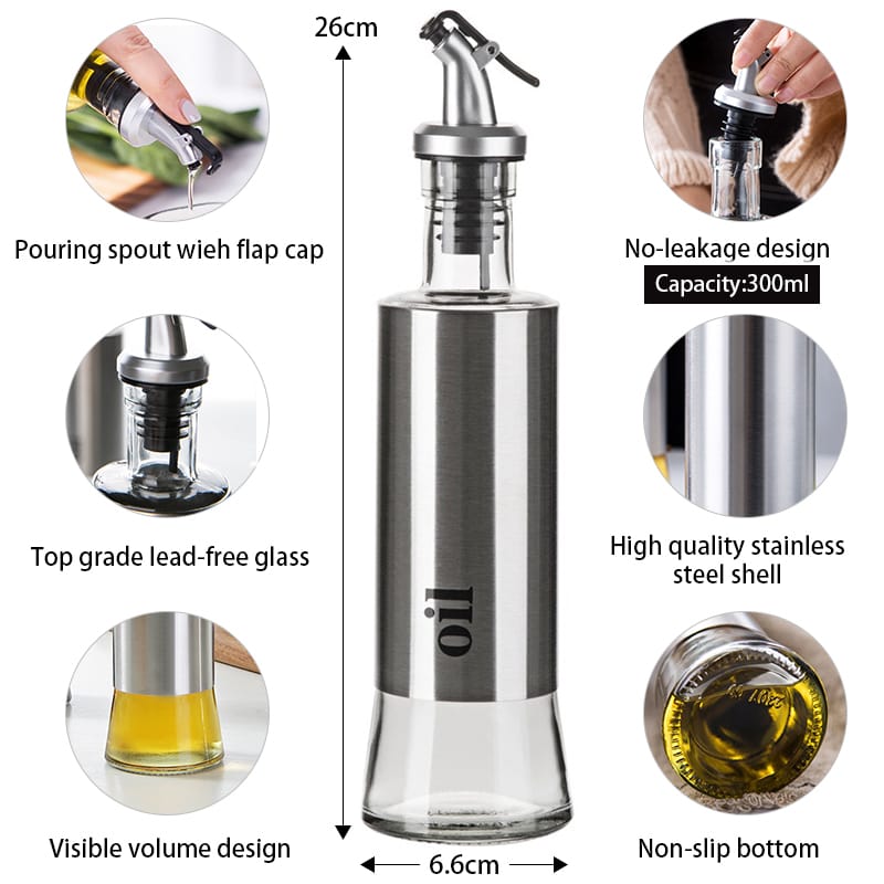 300ml Stainless Steel Cae Olive Oil Bottle