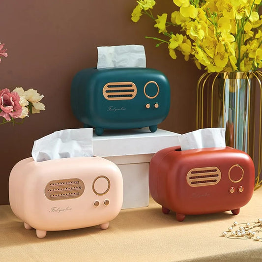 Retro Radio Model Tissue Box