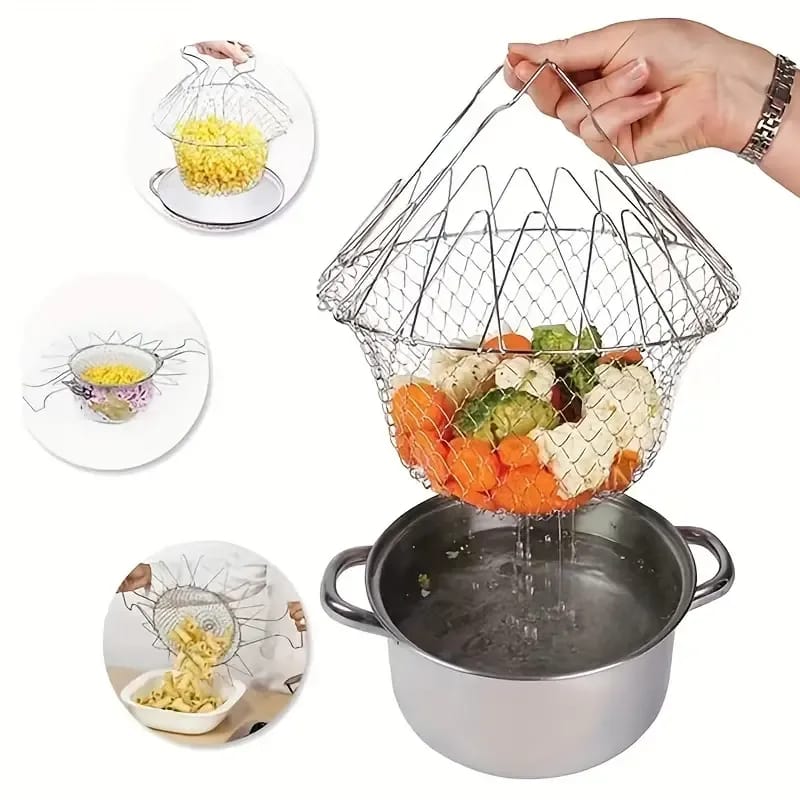 Stainless Steel Foldable Chef Basket