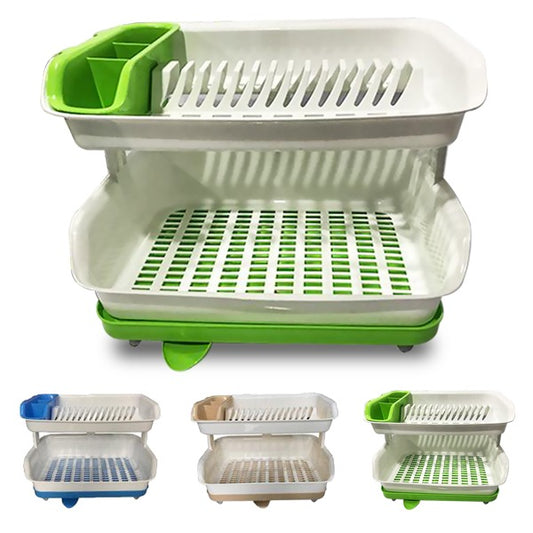 Kitchen Master Plate Stand Double Layer Dish Drainer