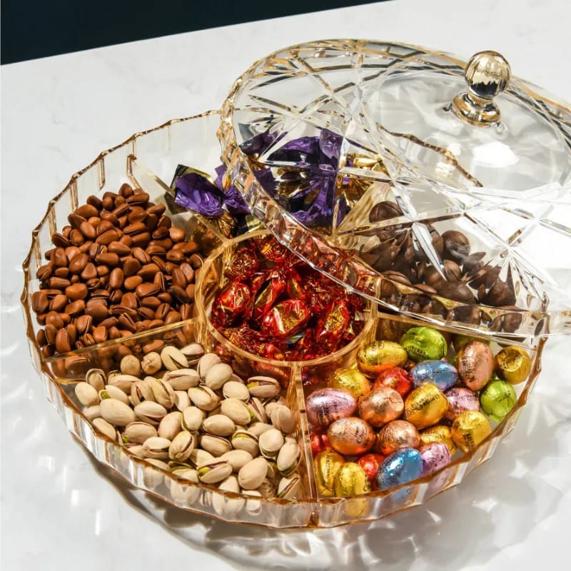 Transparent Dried Fruit Candy Snack Tray