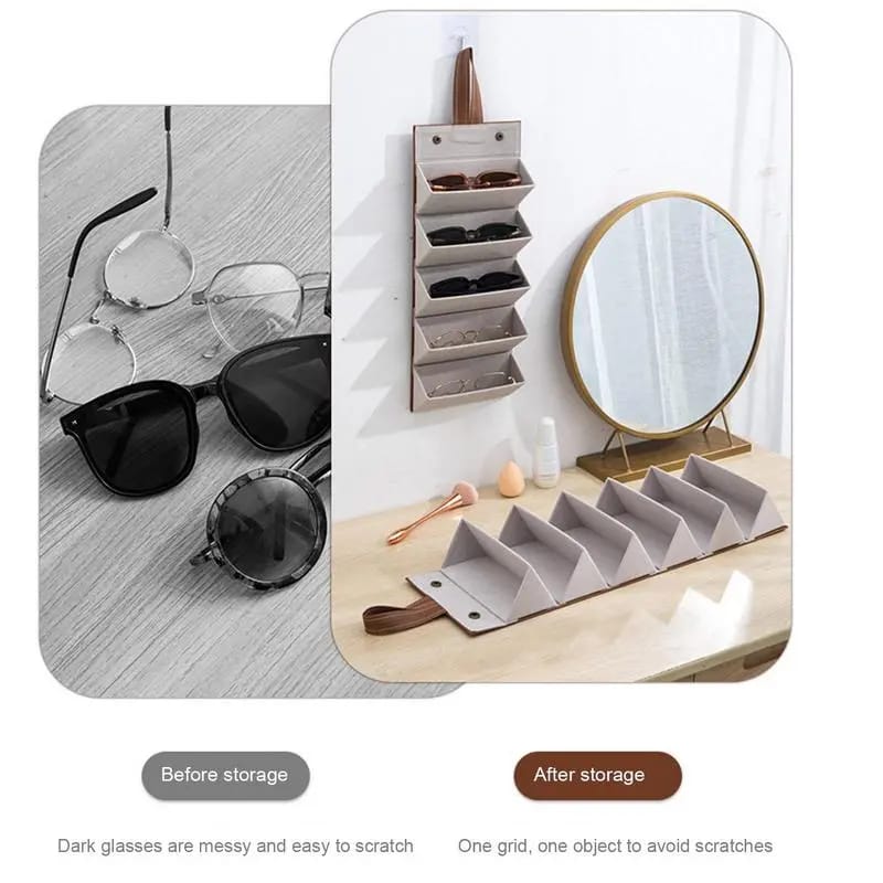 5 Slots Foldable Sunglasses Case Organizer