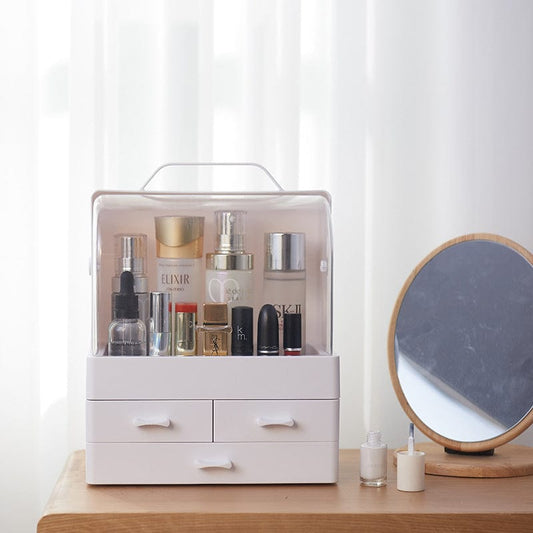 Desk Standing Dustproof Makeup Cosmetic Organizer