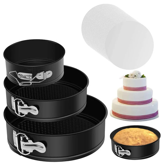 3 Pcs Round Nonstick Baking Pans