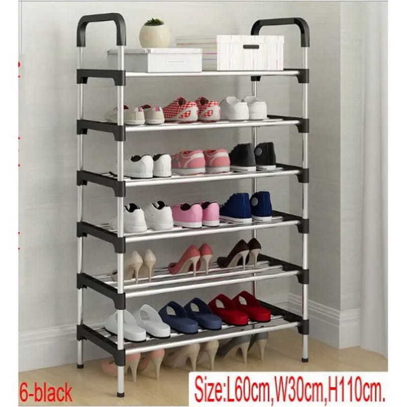 6 Layers Stainless Steel Shoe Rack