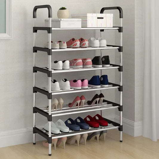 6 Layers Stainless Steel Shoe Rack