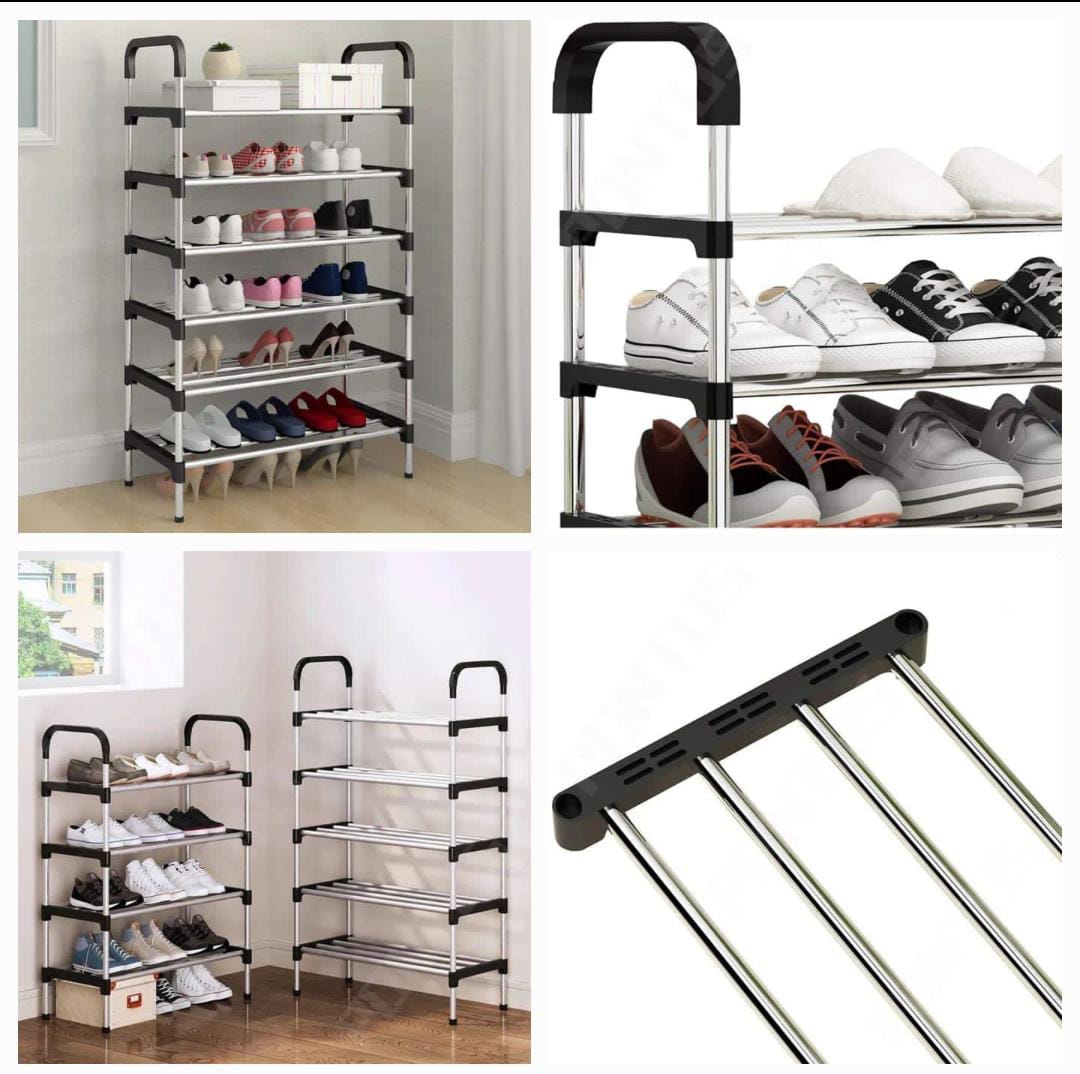 6 Layers Stainless Steel Shoe Rack