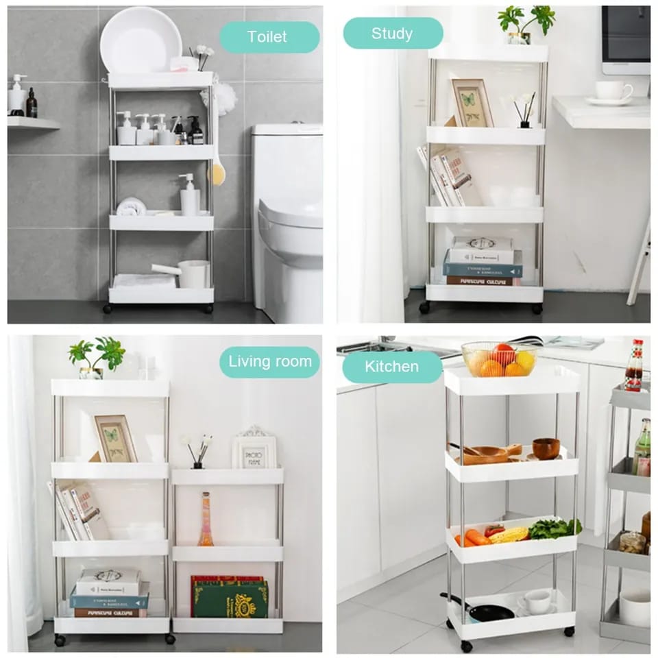 4 Tier Multi-Functional Storage Trolley