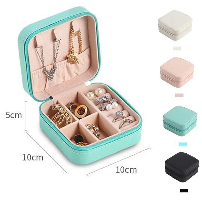 Mini Portable Leather Jewelry Box