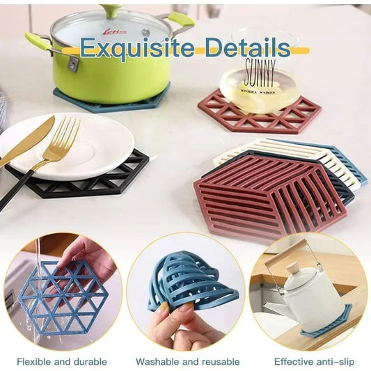 8 Pcs Silicone Tableware Insulation Mat