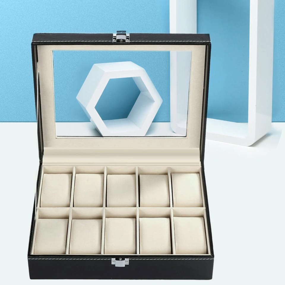 PU Leather Watch Box Display Case (Premium Quality)