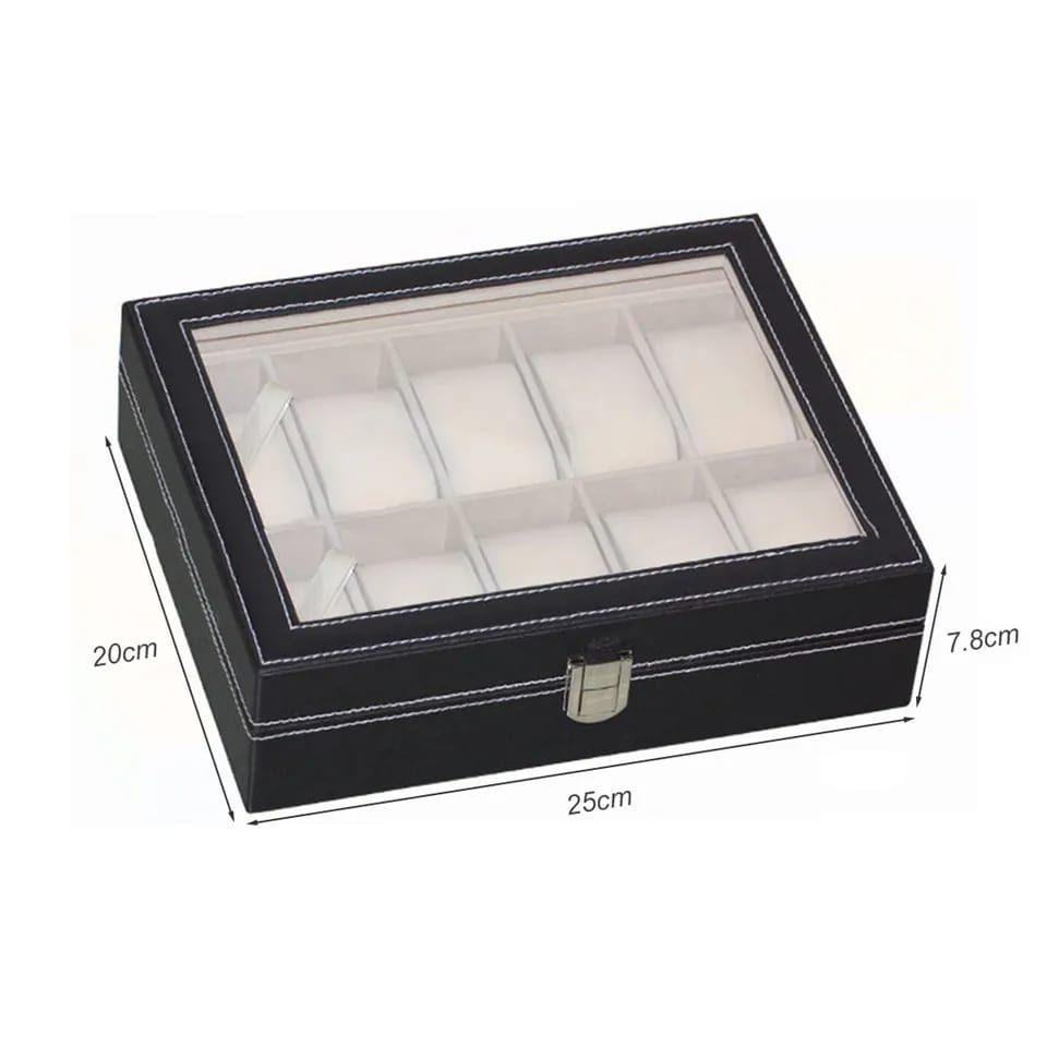 PU Leather Watch Box Display Case (Premium Quality)