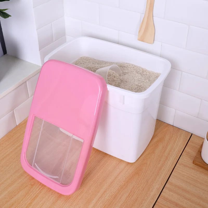 10 Kgs Kitchen Rice Bucket With Lid
