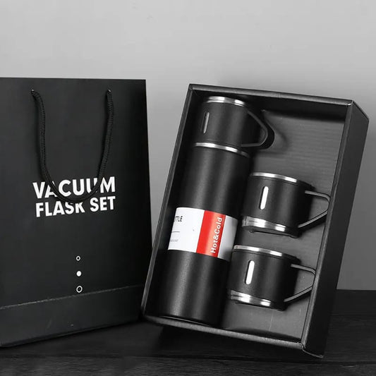 Portable Travel Vacuum Flask Thermos Cup Set