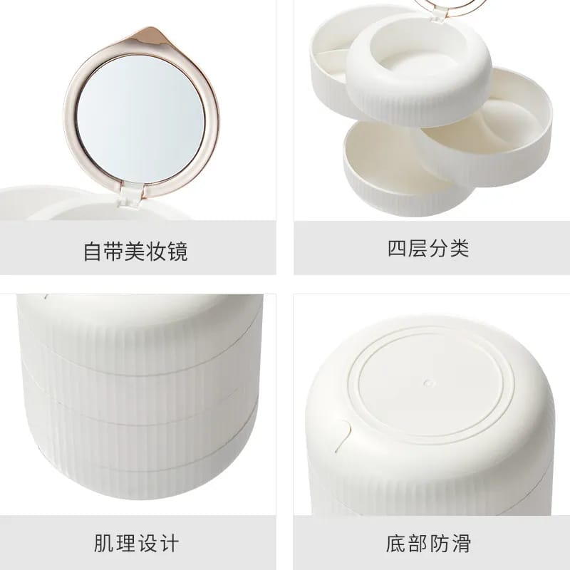 Multilayer rotating Jewelry Storage Box