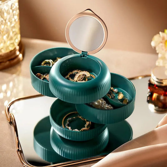Multilayer rotating Jewelry Storage Box