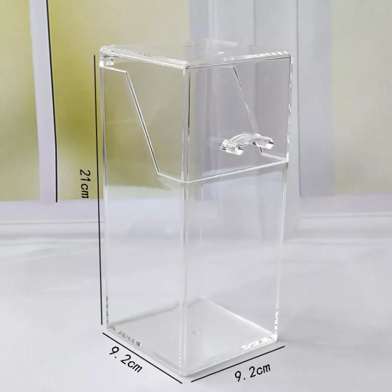 Acrylic Make up Brush Storage Box With Pearls
