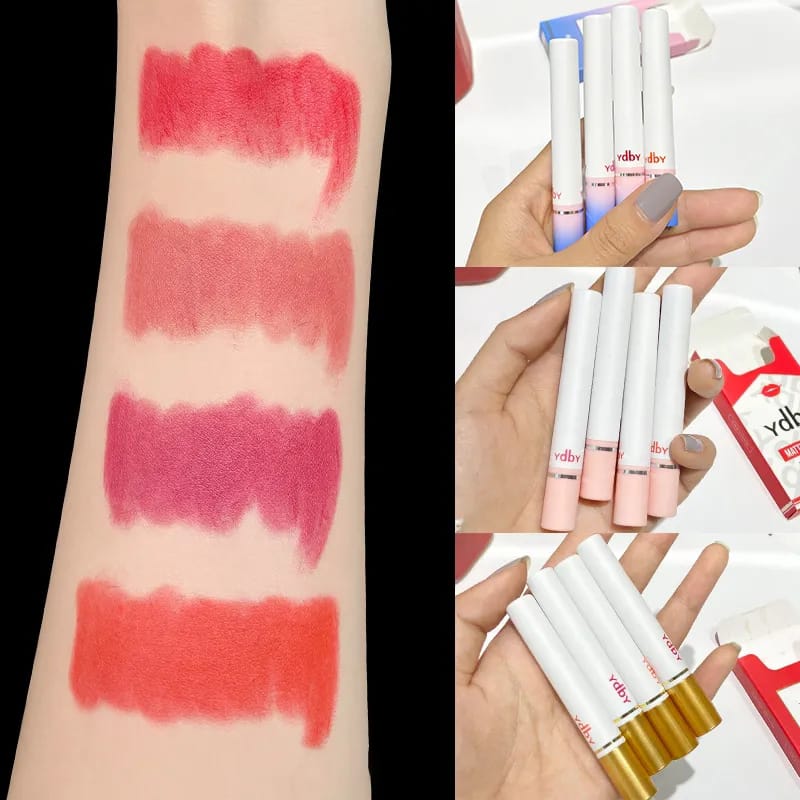 Creative Cigarette 4 Colors Long Lasting Matt Lip Stick Set