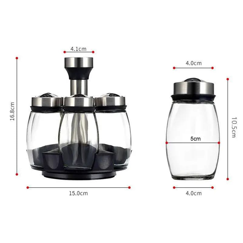 7 Pieces Rotating Seasoning Jar Set