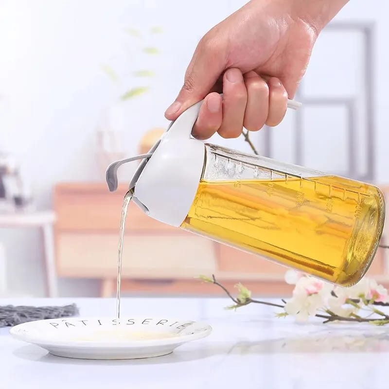 630ml Automatic Open Close Glass Oil Jug