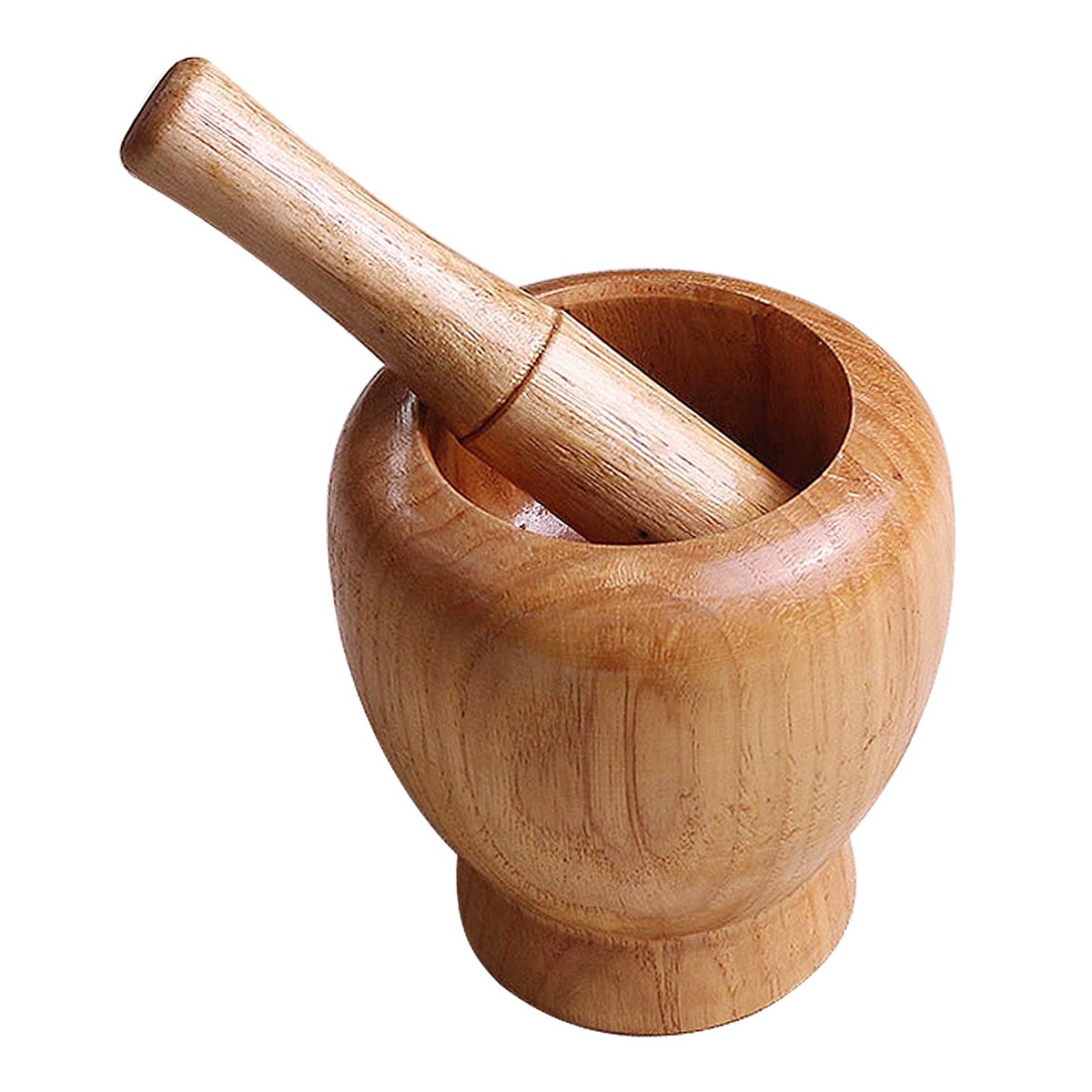 Wooden Mortar & Pestles, Pepper Grinder Crush Pot Kitchen Accessory For Home Cooking Tool