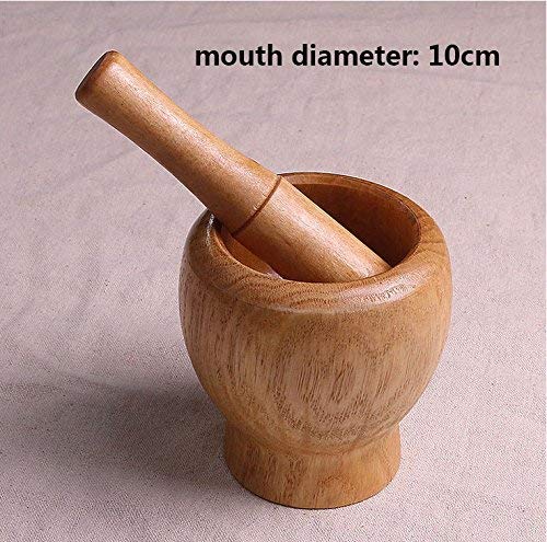 Wooden Mortar & Pestles, Pepper Grinder Crush Pot Kitchen Accessory For Home Cooking Tool