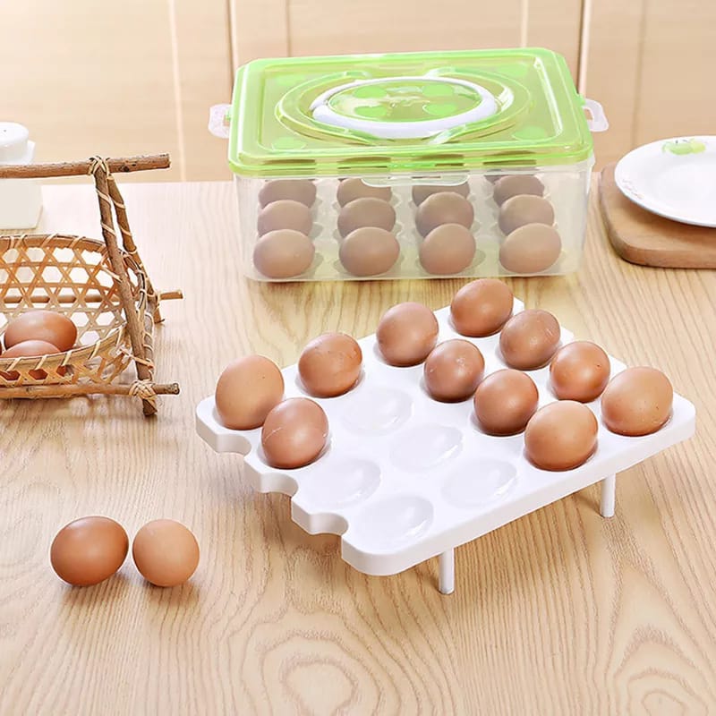 2 Layer 32 Cells Eggs Storage Box