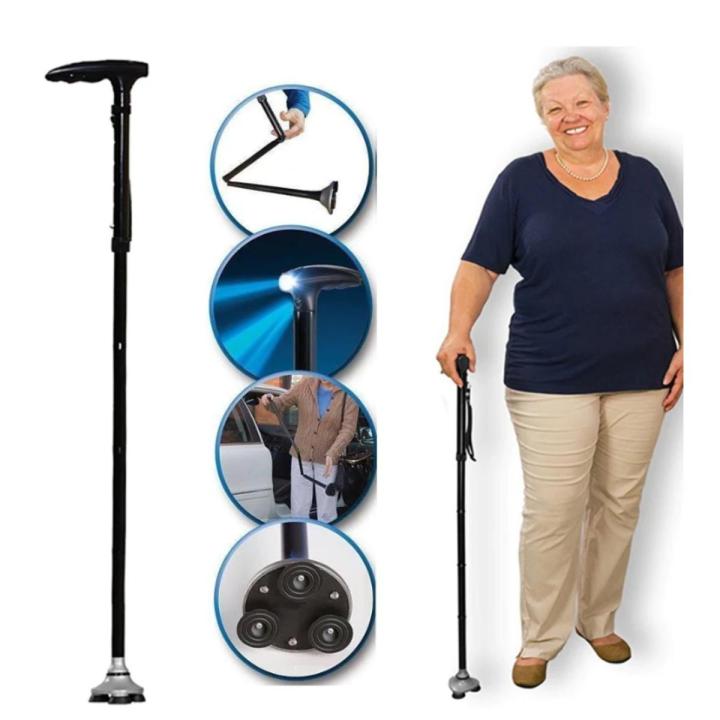 Trusty Cane Walking Stick with LED Light Adjustable Height