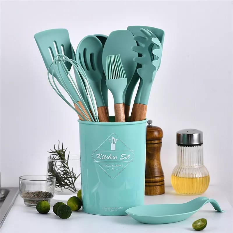 12 Pcs Silicone Kitchenware Cooking Utensils Set (Original Standard Size)