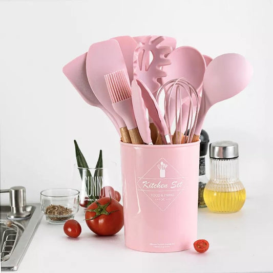 12 Pcs Silicone Kitchenware Cooking Utensils Set (Original Standard Size)