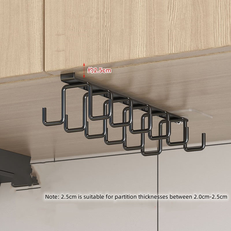 Double row hanging cup spoon rack