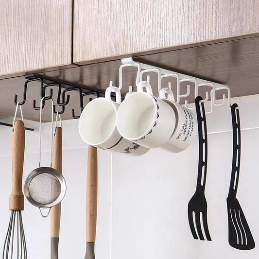 Double row hanging cup spoon rack