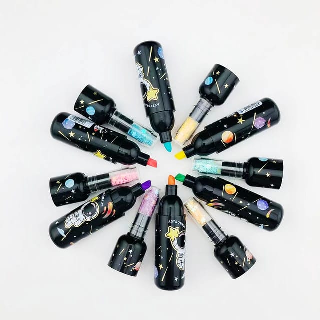 Cute Planet Bottle Mini Fluorescent Highliter