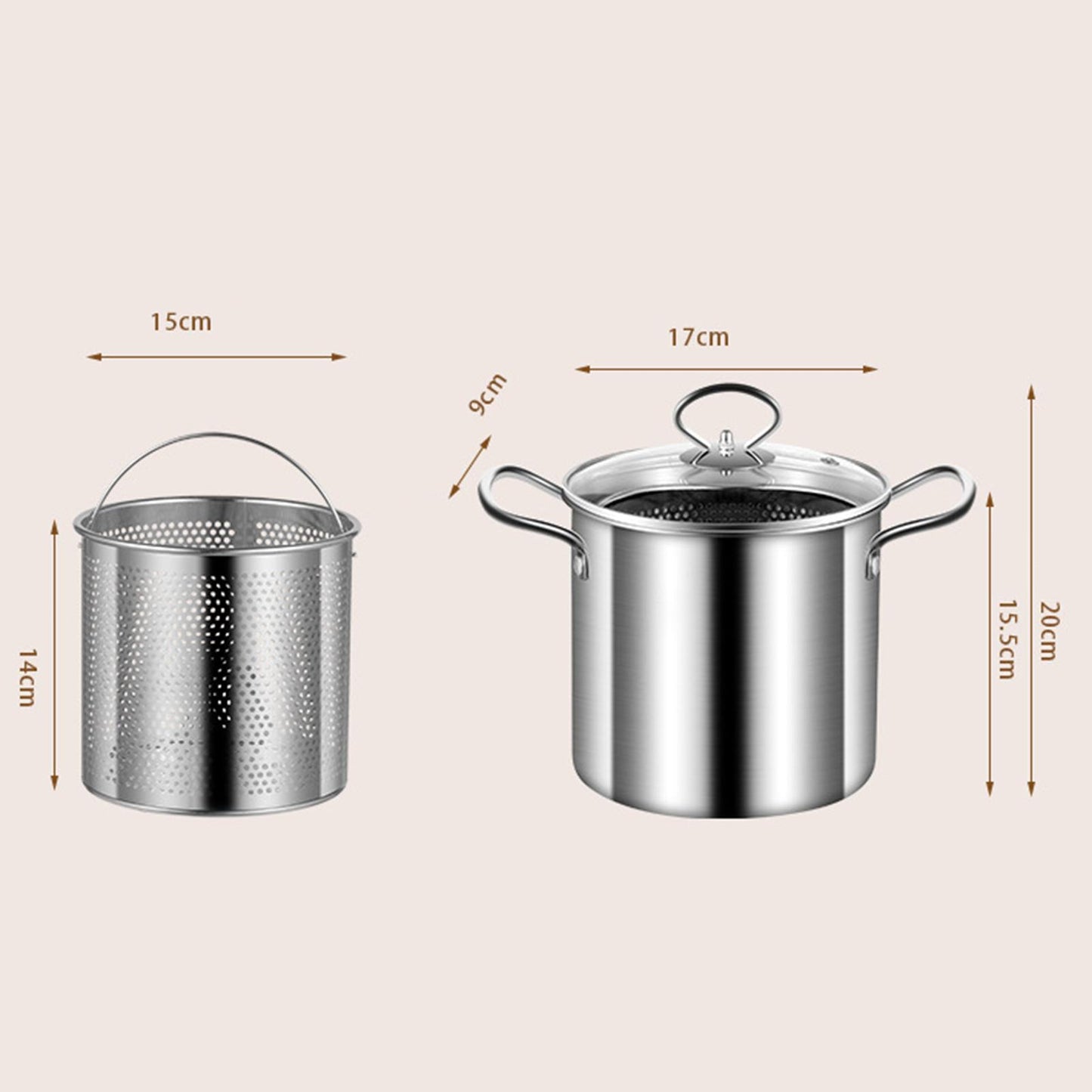 Deep Fryer Pot with Basket 3.5L (Heavy Duty)