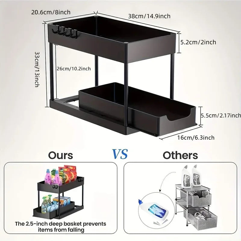 2 Tier Kitchen And Undersink   Multipurpose Organizer (Premium Quality)