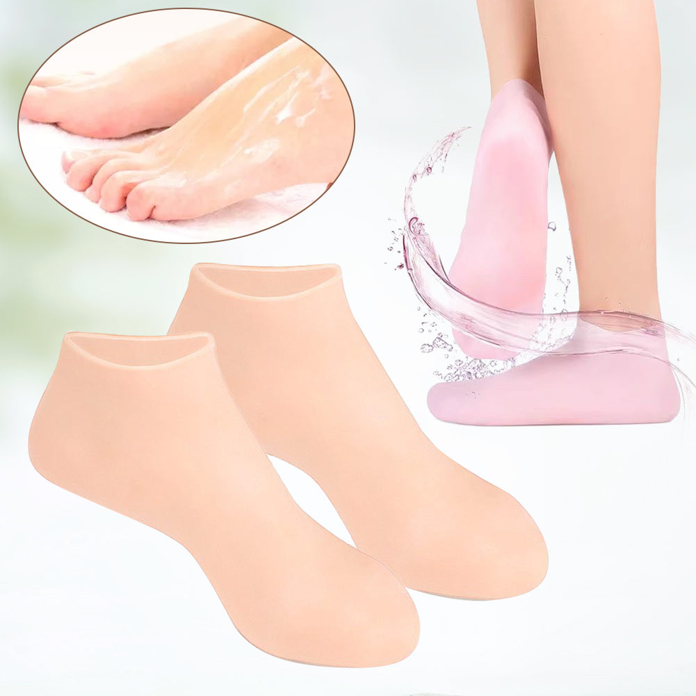 1Pair Silicone Moisturizing Socks