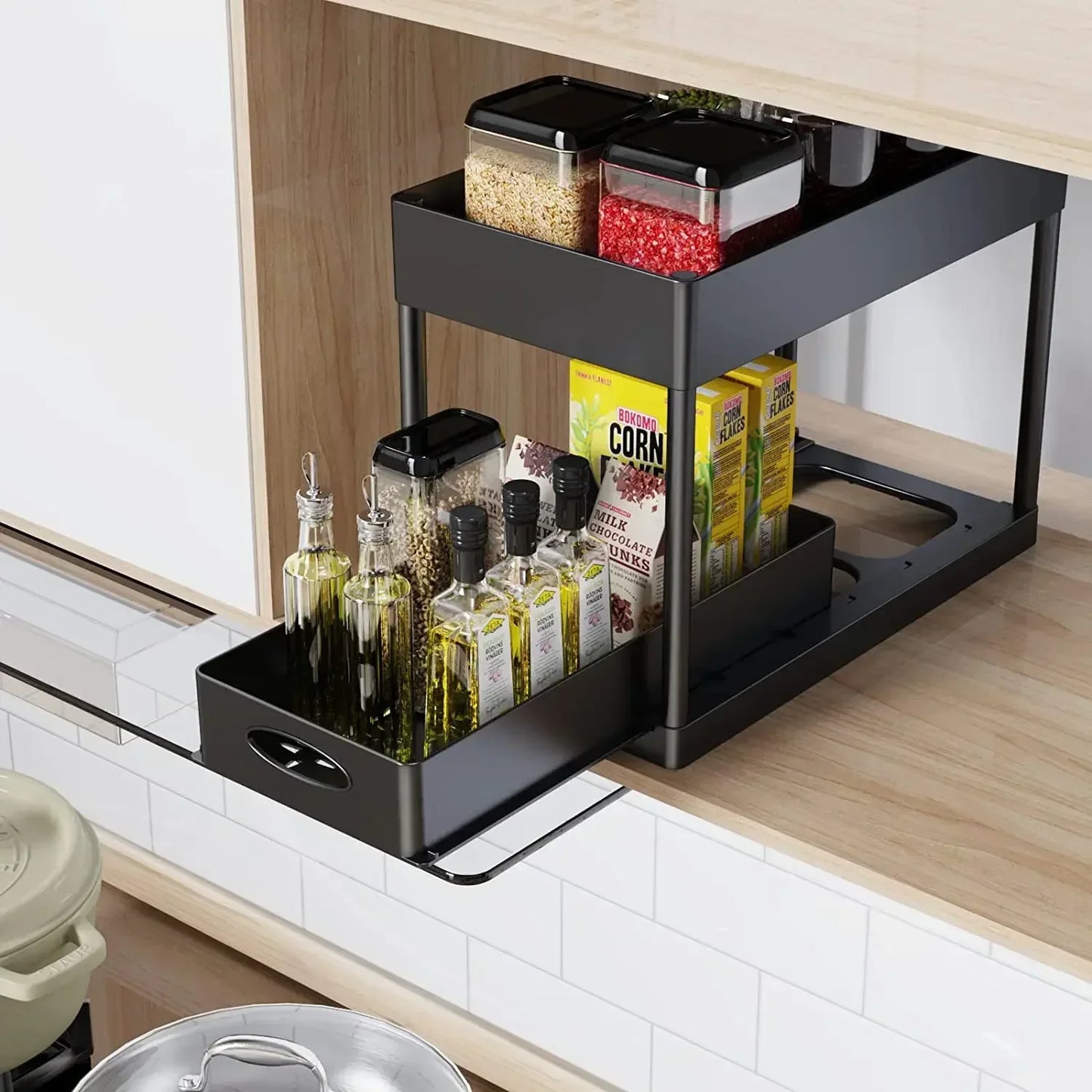 2 Tier Kitchen And Undersink   Multipurpose Organizer (Premium Quality)