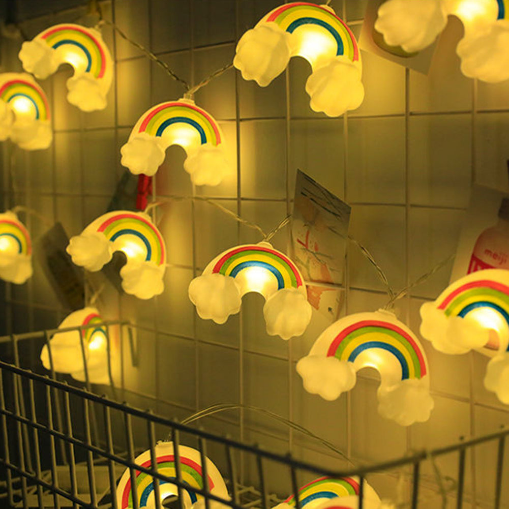 LED String Rainbow Cloud Light USB + Cell Operated