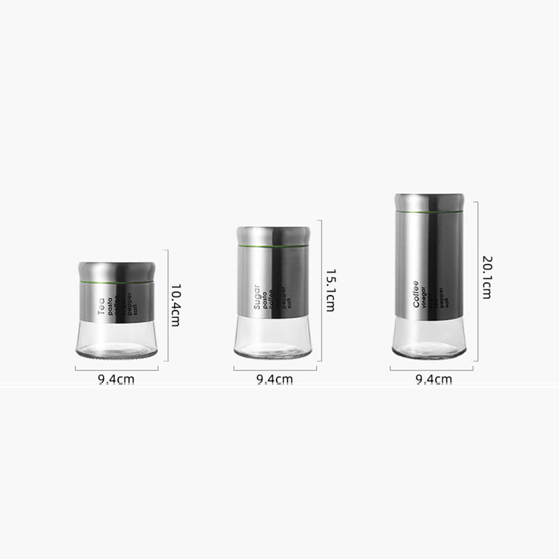 3Pcs Stainless Steel Jar Set (Premium Quality)